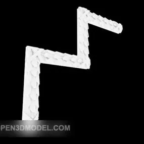 White Minimalist Style Corner 3d model