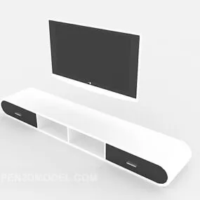 White Modern Tv Cabinet 3d model