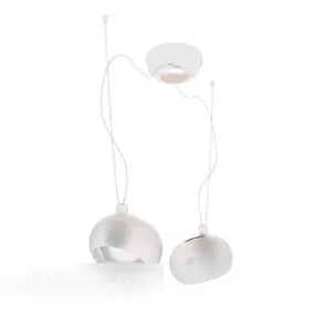 White Modern Home Chandelier 3d model