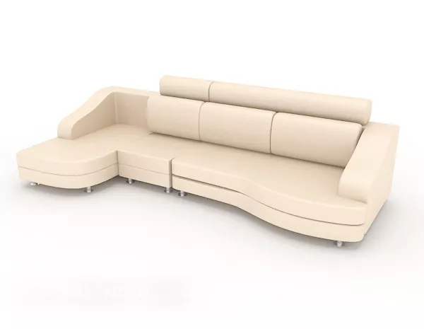 White Modern Leather Multiplayer Sofa 3d model White Modern Leather Multiplayer Sofa 3d model
