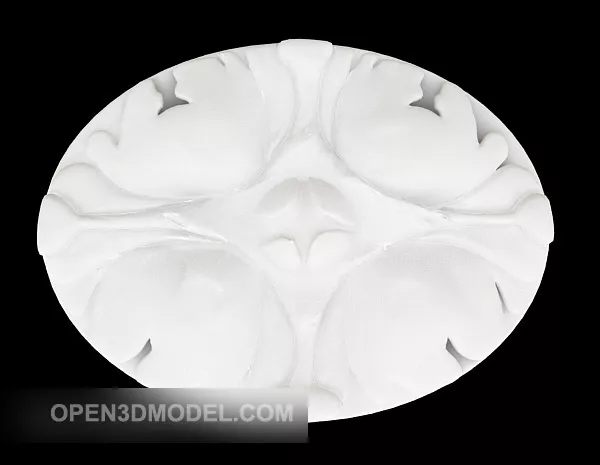 White Plaster Lamp Plate Structure 3d model White Plaster Lamp Plate Structure 3d model