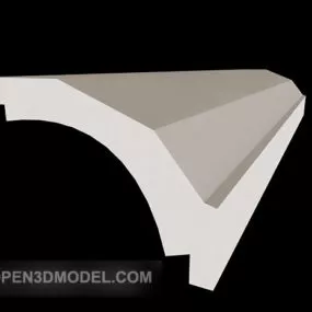 White Plaster Line Component 3d model