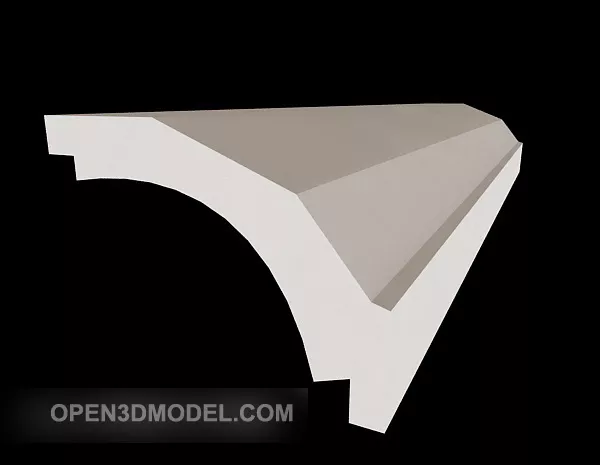 Modular Ceiling Plaster Floral Carved Style 3d model