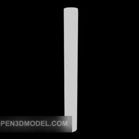 White Round Stone Pillar 3d model