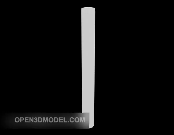 White Round Stone Pillar 3d model White Round Stone Pillar 3d model