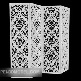 White Screen Partition Design 3d model