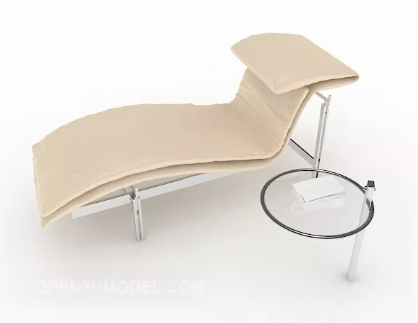 White Simple Lounge Chair 3d model White Simple Lounge Chair 3d model