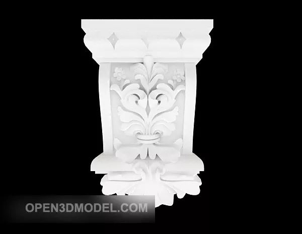 White Simple Plaster Component 3d model White Simple Plaster Component 3d model