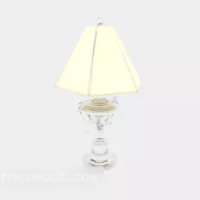 White Sahde Simple Table Lamp 3d model