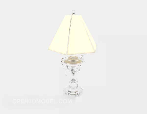 White Sahde Simple Table Lamp 3d model White Sahde Simple Table Lamp 3d model