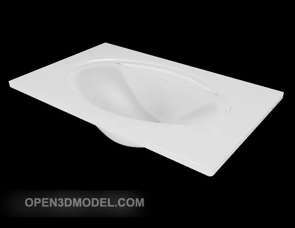 Washbasin Mirror With Headlight Lamp 3d model