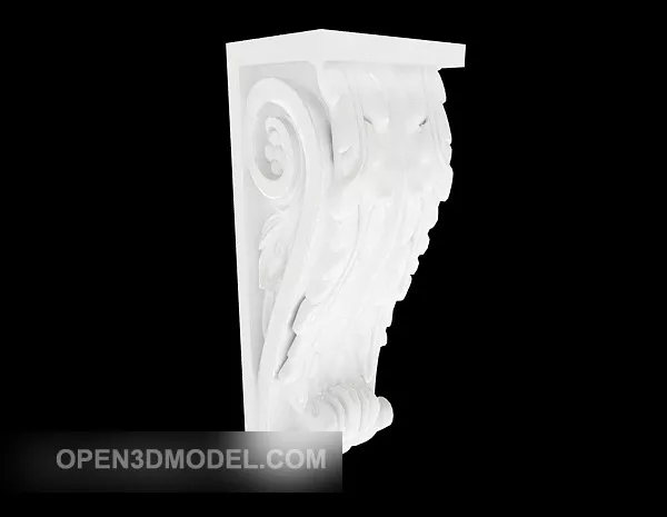 White Column Head Decor 3d model White Column Head Decor 3d model