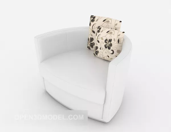 White Single Sofa Furniture V1 3d model White Single Sofa Furniture V1 3d model