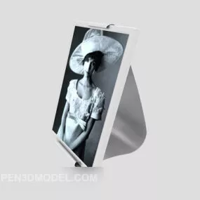 Photo Frame White Wood 3d model
