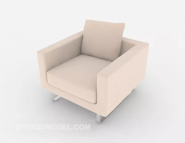 White Square Sofa 3d model White Square Sofa 3d model
