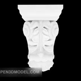 White Stone Building Components Design 3d model