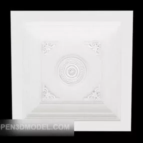 White Plaster Plate 3d model