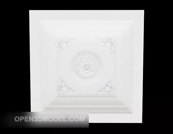 White Plaster Plate 3d model White Plaster Plate 3d model