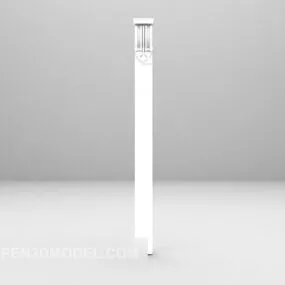 White Stone Pillar Column 3d model