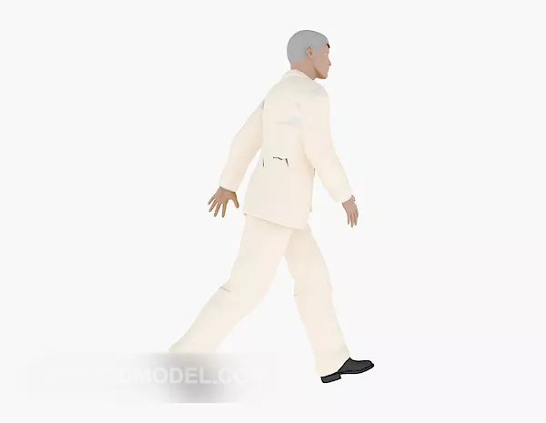 Futuristic Robot Character In Suit 3d model