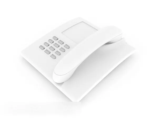 White Telephone Device 3d model White Telephone Device 3d model