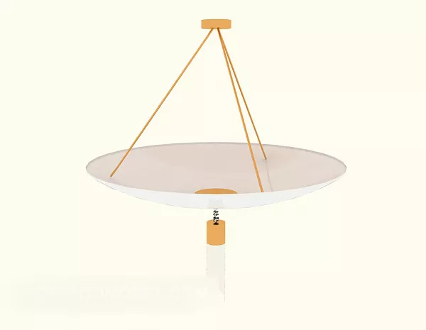 White Thin Chandelier 3d model White Thin Chandelier 3d model