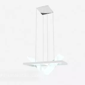 White Transparent Modern Home Chandelier 3d model