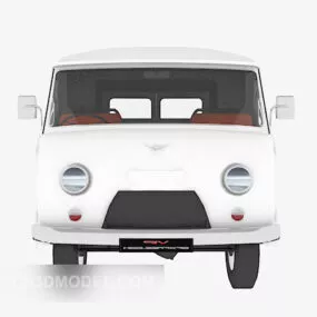 White Transporter Car 3d model