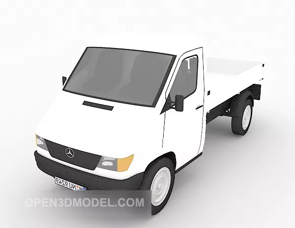 Traffic Light With Lowpoly Car 3d model