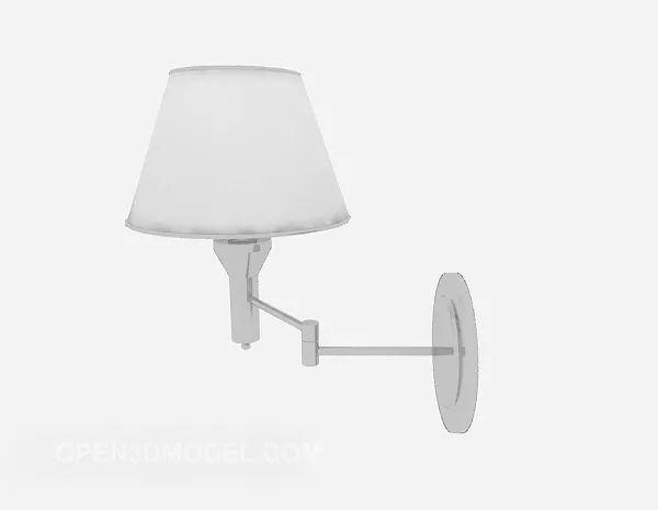 White Wall Lamp Shade 3d model White Wall Lamp Shade 3d model