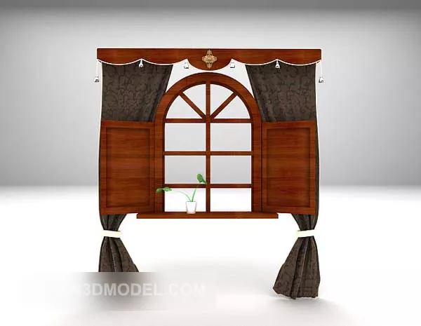 Alu Window Double Hung Style 3d model