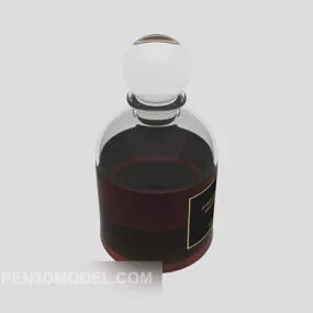 Wine Glass Bottle 3d model