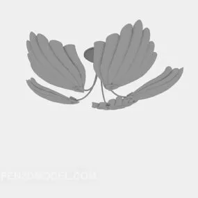 Wing Chandelier Stylized Design 3d model