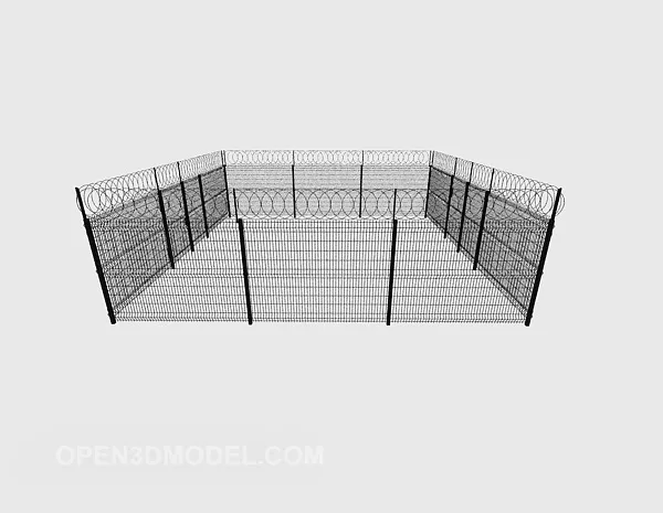 Iron Wire Fence 3d model Iron Wire Fence 3d model