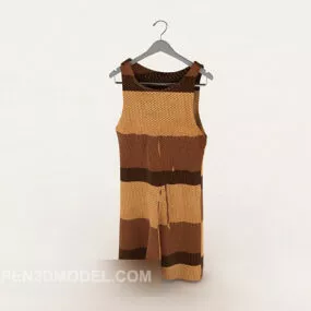 Women Sleeveless Dress Fashion 3d model