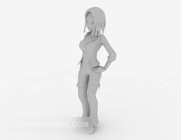 Women Clothing Standing Character 3d model Women Clothing Standing Character 3d model