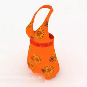 Women’s Dress Orange Color 3d model