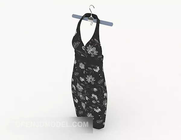 Medieval Dress With Mannequin 3d model