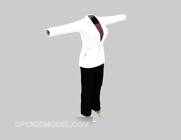 Middle Aged Women Character Walking 3d model