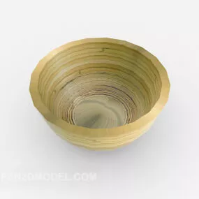 Wood Bowl Decoration 3d model