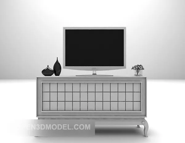 Wood Tv Cabinet American Style 3d model Wood Tv Cabinet American Style 3d model