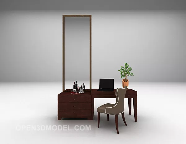 Modern Square Mirror Ikea 3d model