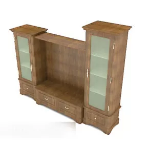 Cherry Wood Tv Cabinet 3d model