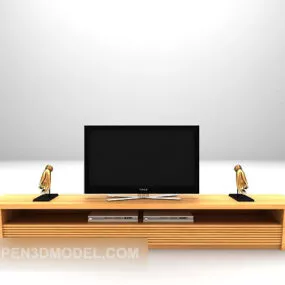 Wood Tv Cabinet Furniture Set 3d model