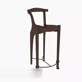 Wood Bar Chair Furniture 3d model