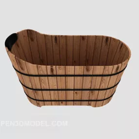Wood Bathtub 3d model