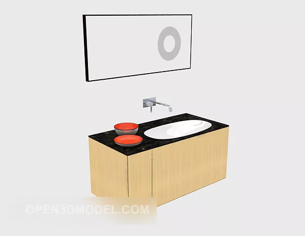 Wire Frame Mirror Decoration 3d model