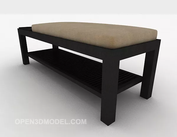 Picnic Bench Red Wood 3d model