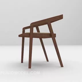 Wooden Brown Chair Furniture 3d model