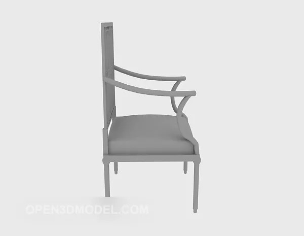 Wood Chair Grey Color 3d model Wood Chair Grey Color 3d model